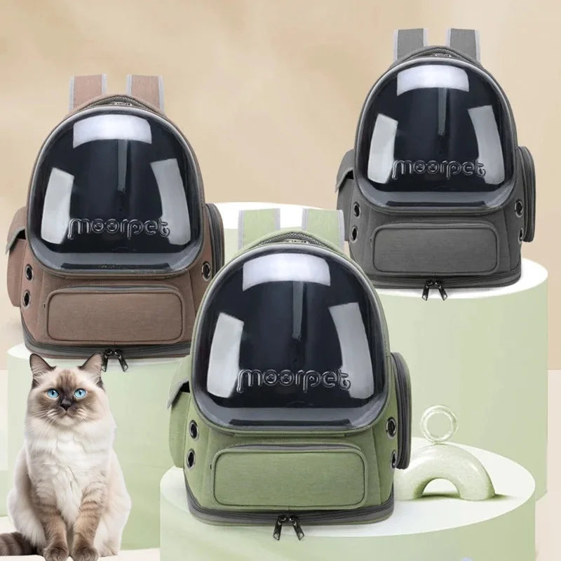 Transparent Window Pet Carrier Backpack - Dog Cat  - (3 Color Options)  - (42 x27x34cm)