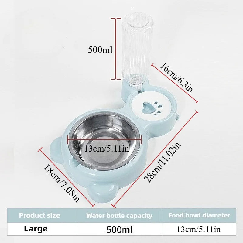 Automatic Water Dispenser and Cat Ear Food Bowl - Cat - (3 Color Options) - (While Supplies Last)
