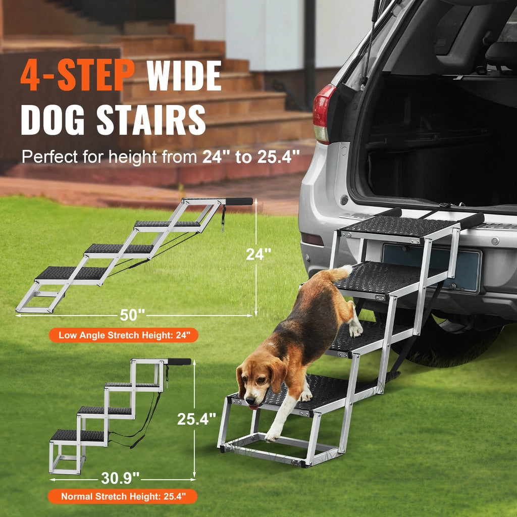 4-Step Folding Stairs - Dog - (Lightweight) -  (Portable)  - (2 Sizes) - While Supplies Last