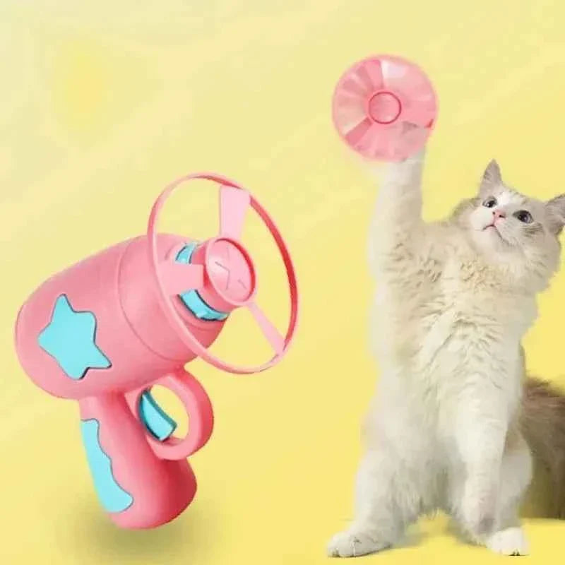 Flying Disc Shooting Gun - An Interactive Exercise Toy - Cat - (4 Color Options) - (While Supplies Last)