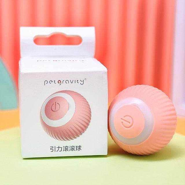 Smart Rolling Silicone Toy Ball - Cat - (Pink, Blue)
