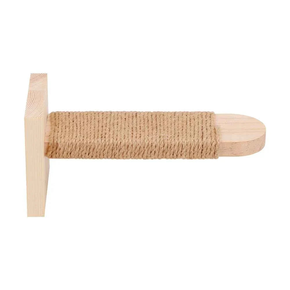 Climbing Ladder with Rope and Scratching Post -  Cat  - (Wall Mounted) - Wood) - (1,2, 3 Pc Options)