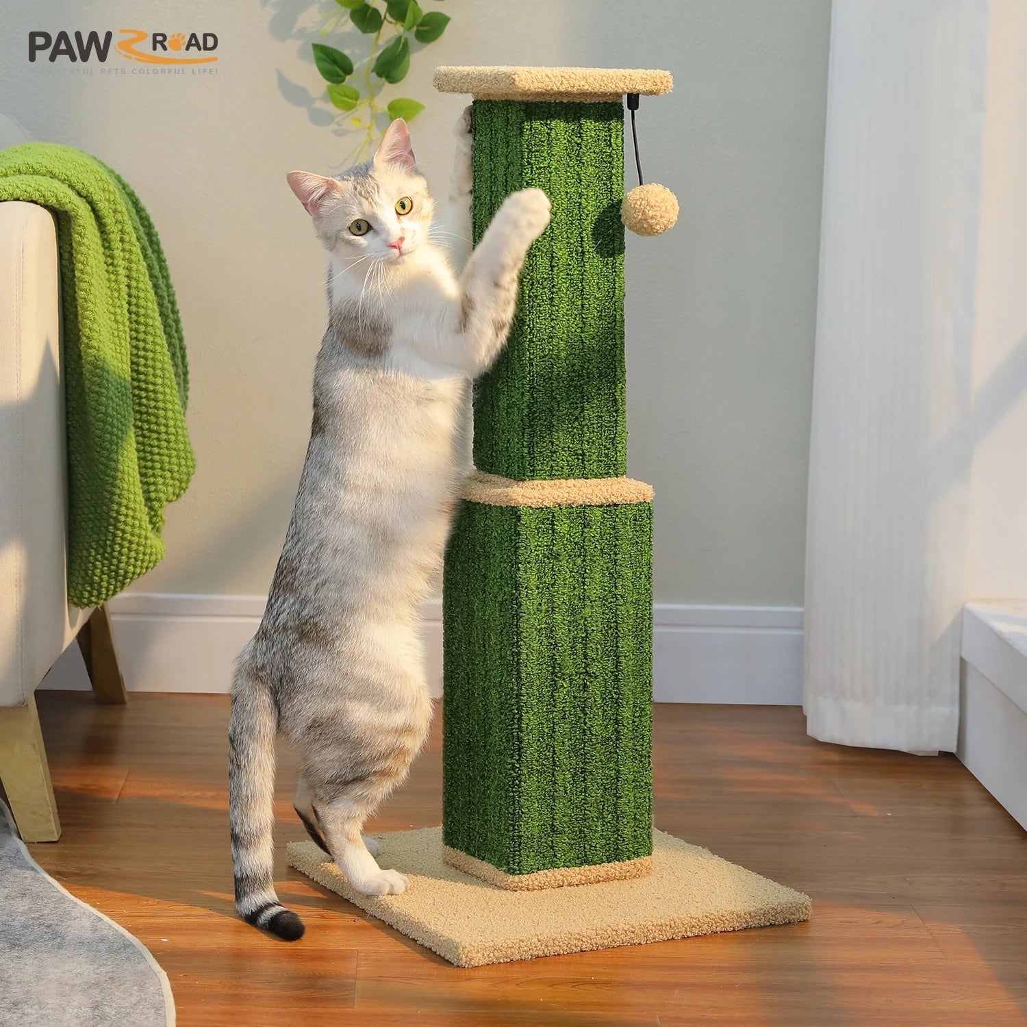 Large Cat Ultimate Scratching Post and Dangling Ball