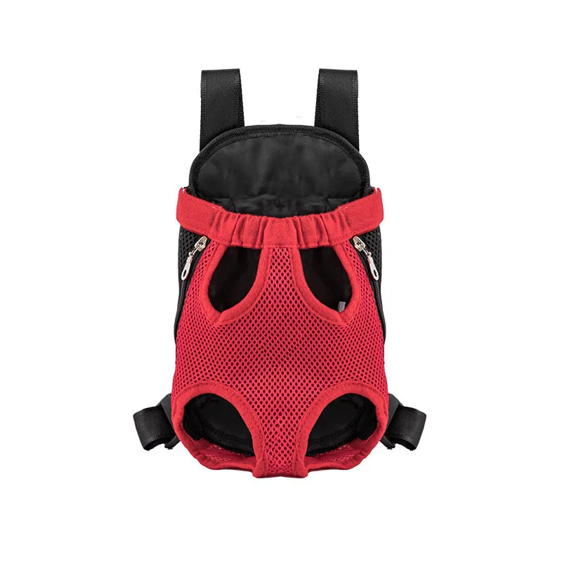 Double Shoulder Pet Travel Chest/Back Carrier Bag  - Dog Cat - (S-XL) - (6 Color Options)