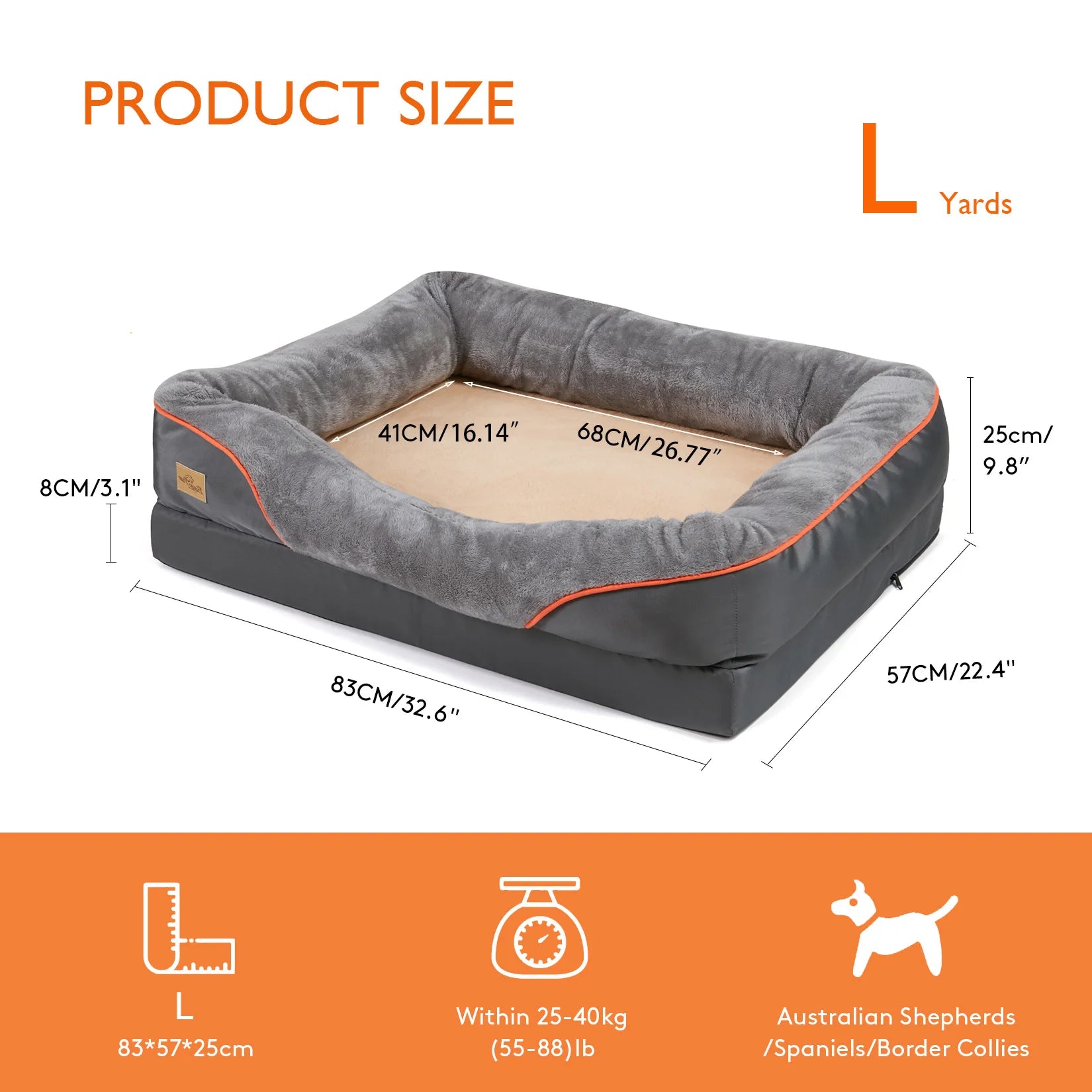 Large Soft Comfortable Cozy Bed - Dog