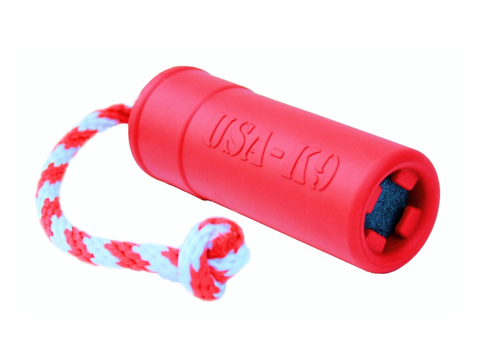 K9 Firecracker Floating Training Dummy Toy - Large Dog - (Reward Chew Toy) - (Rubber) - (Red) - (USA)