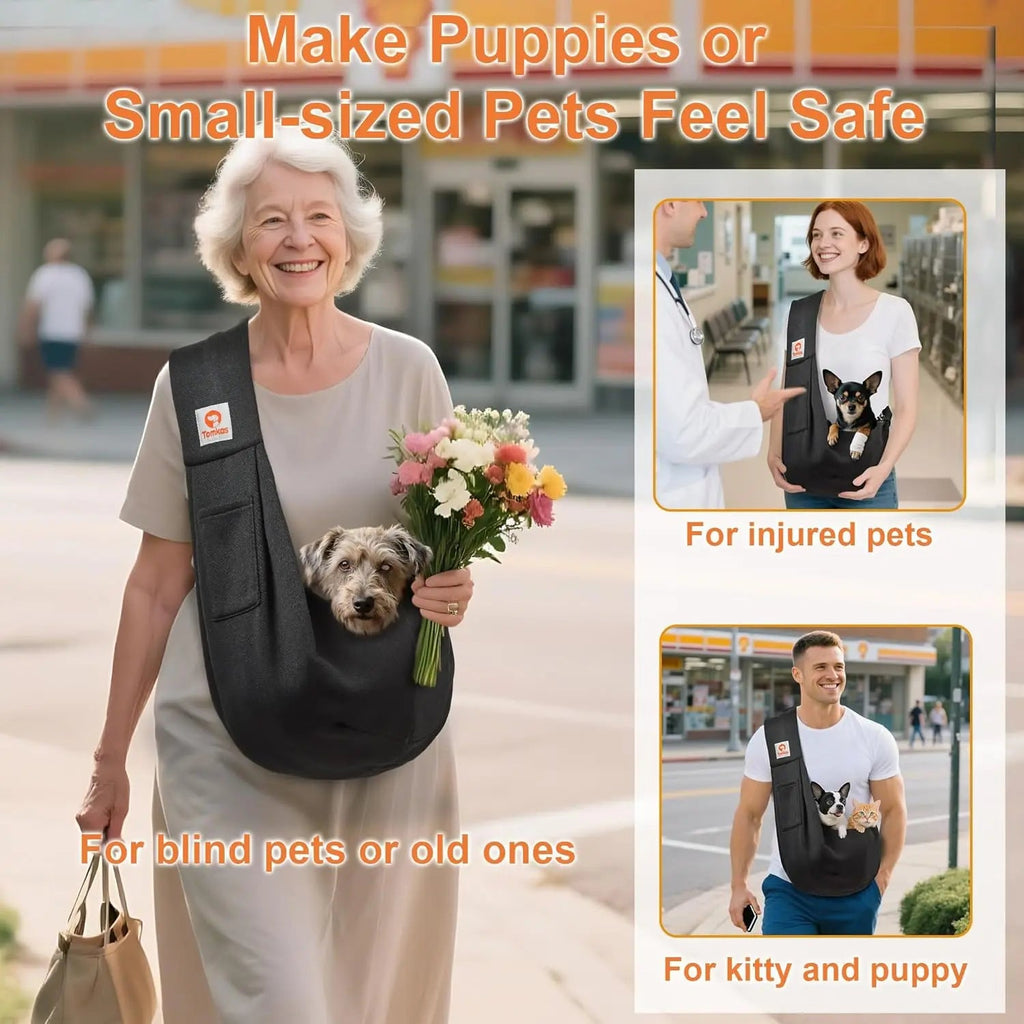 Hands-Free Shoulder Sling Pet Carrier - Dog Cat - (10 Color Options) - (S, M) - (While Supplies Last)