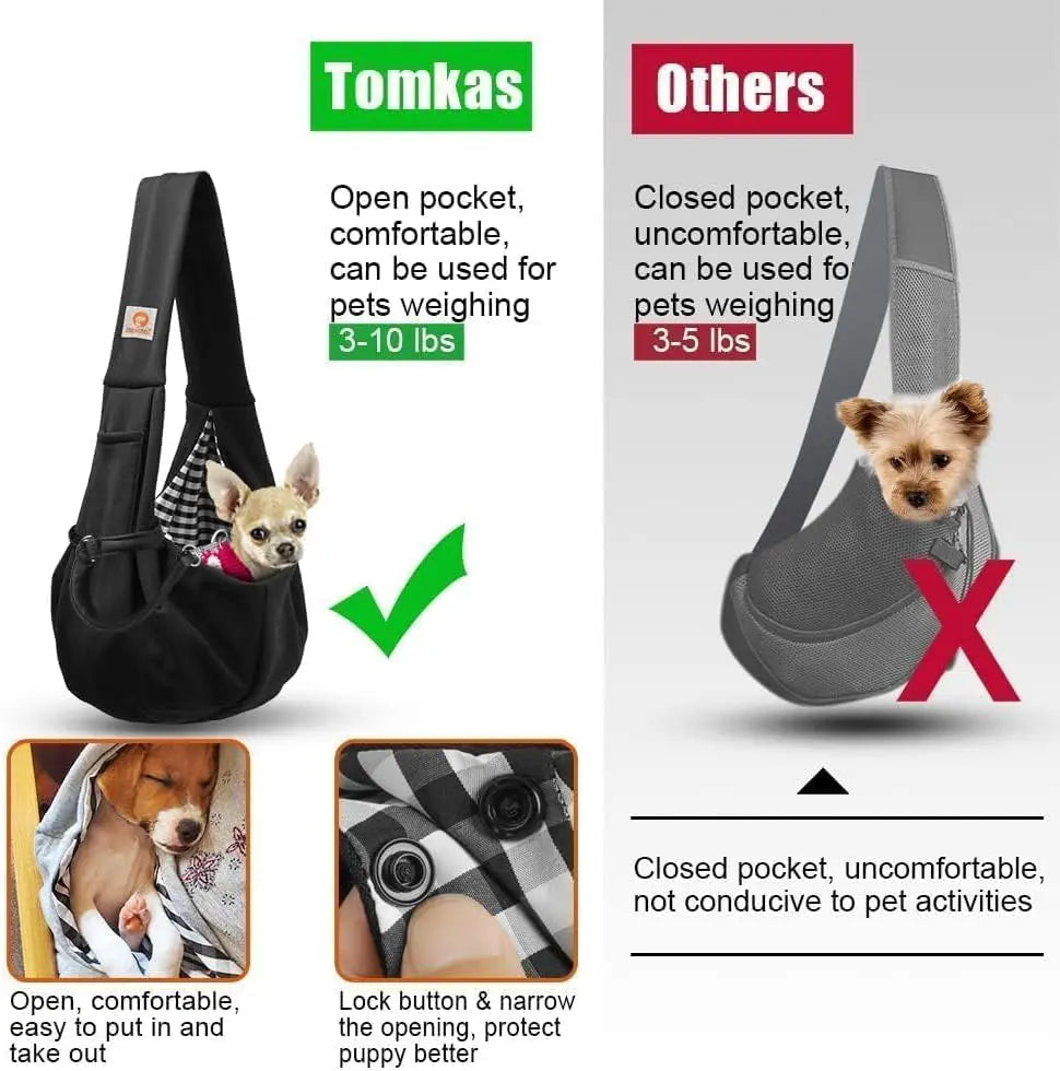 Hands-Free Shoulder Sling Pet Carrier - Dog Cat - (10 Color Options) - (S, M) - (While Supplies Last)