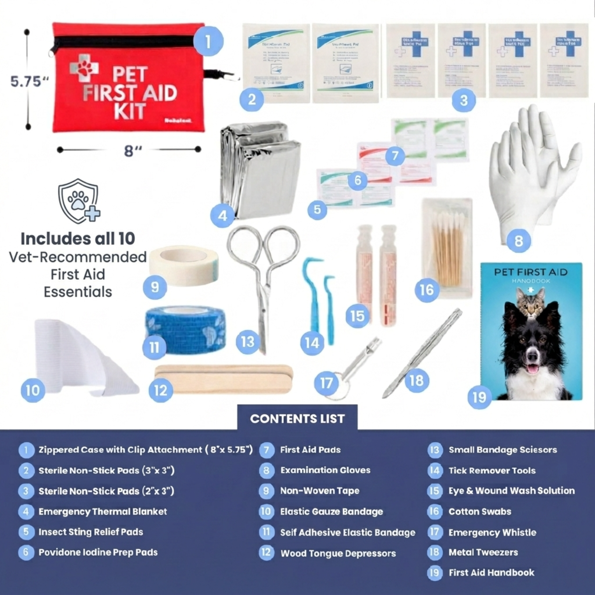 Emergency Preparedness Vet Approved First Aid Kit - Dog Cats