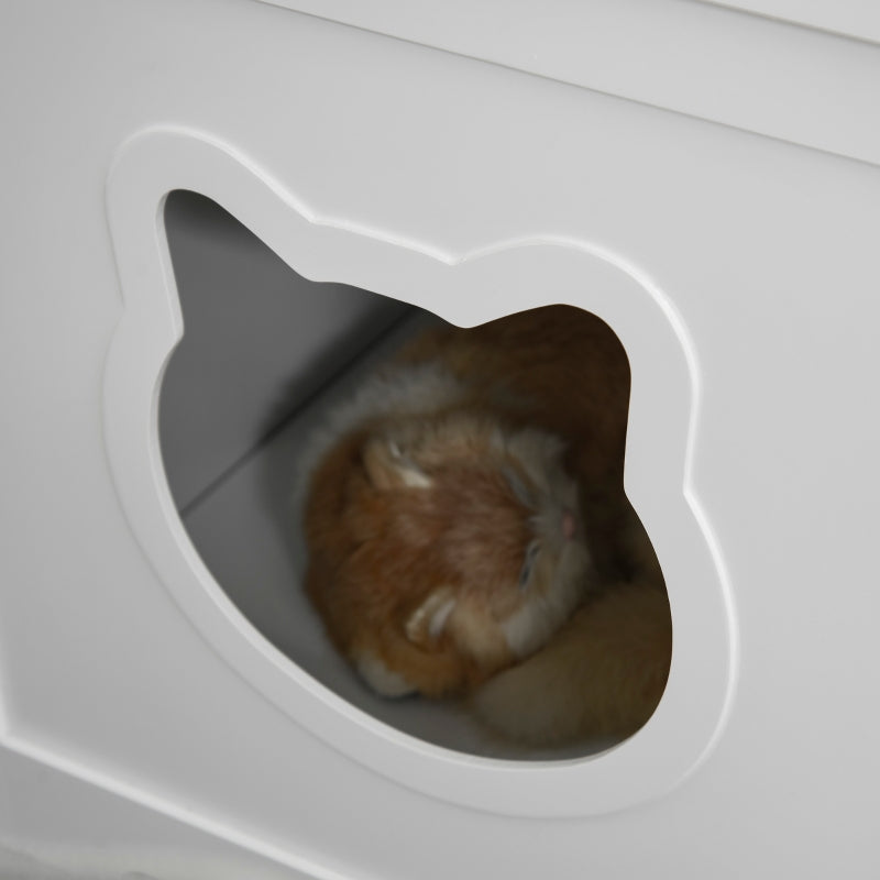 End Table and Litter Box Enclosure - Cat - (White, Brown) - (34.75" L x 19" W x 20.25" H - (While Supplies Last)