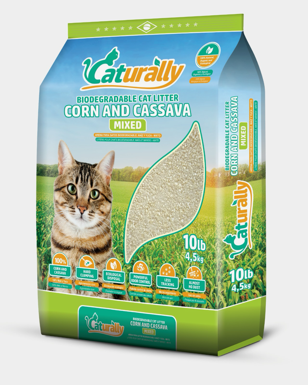 Litter – Natural, Clumping, and Eco-Friendly - Cat - (Caturally) - (Cassava & Corn) - (While Supplies Last)