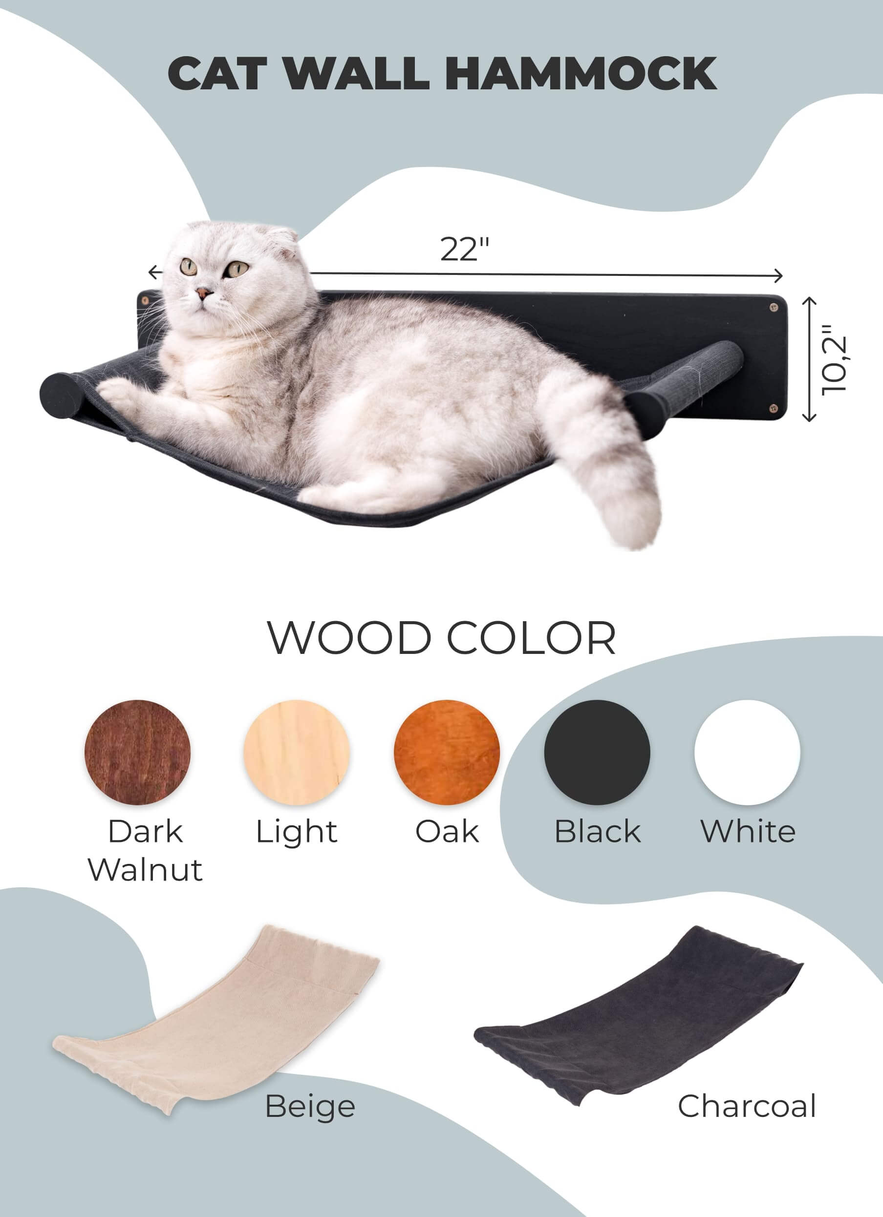 Wall Mounted Shelf Hammock - Cat