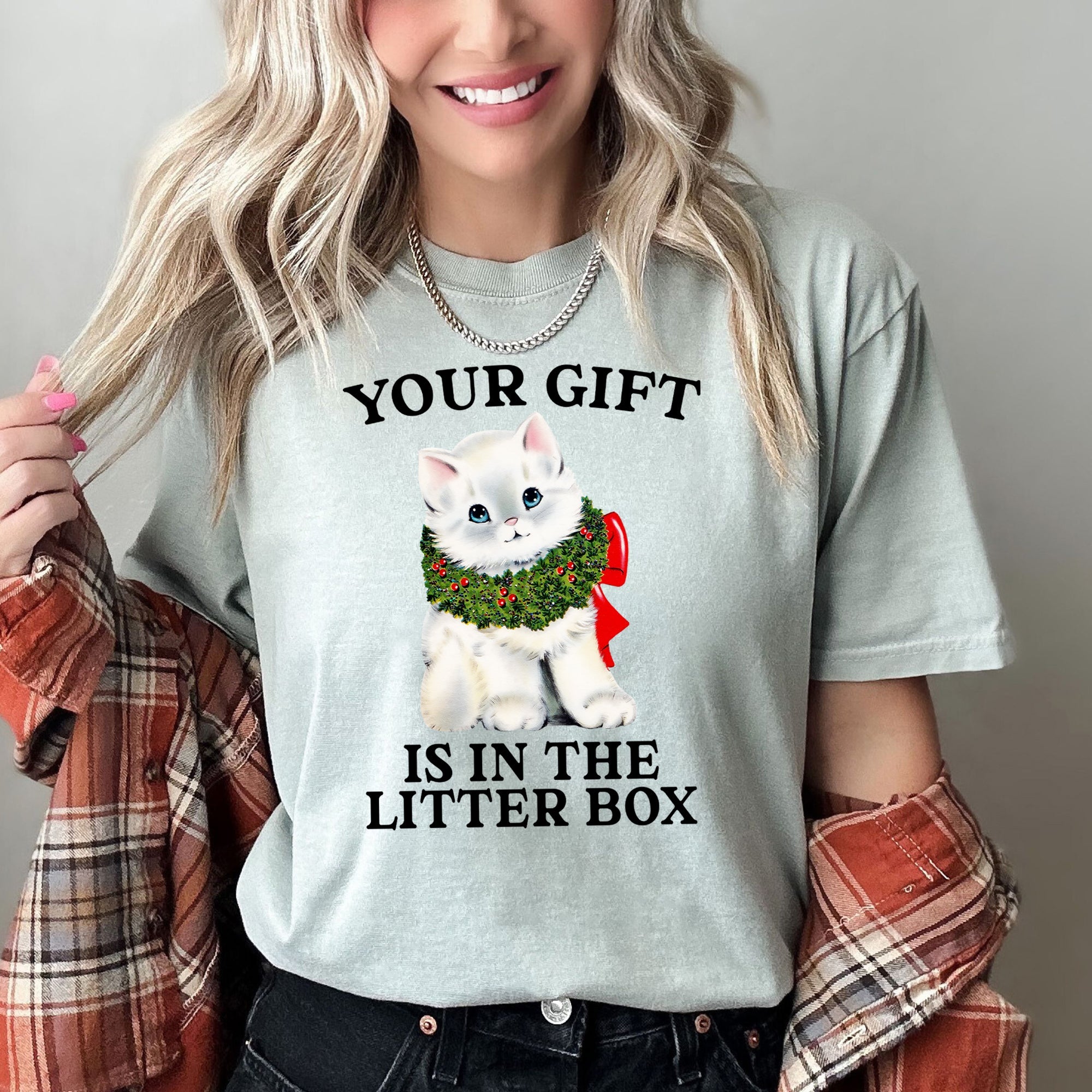 "Your Gift Is In The Litter Box" T-Shirt - Unisex - (13 Color Options) - (S-2XL)