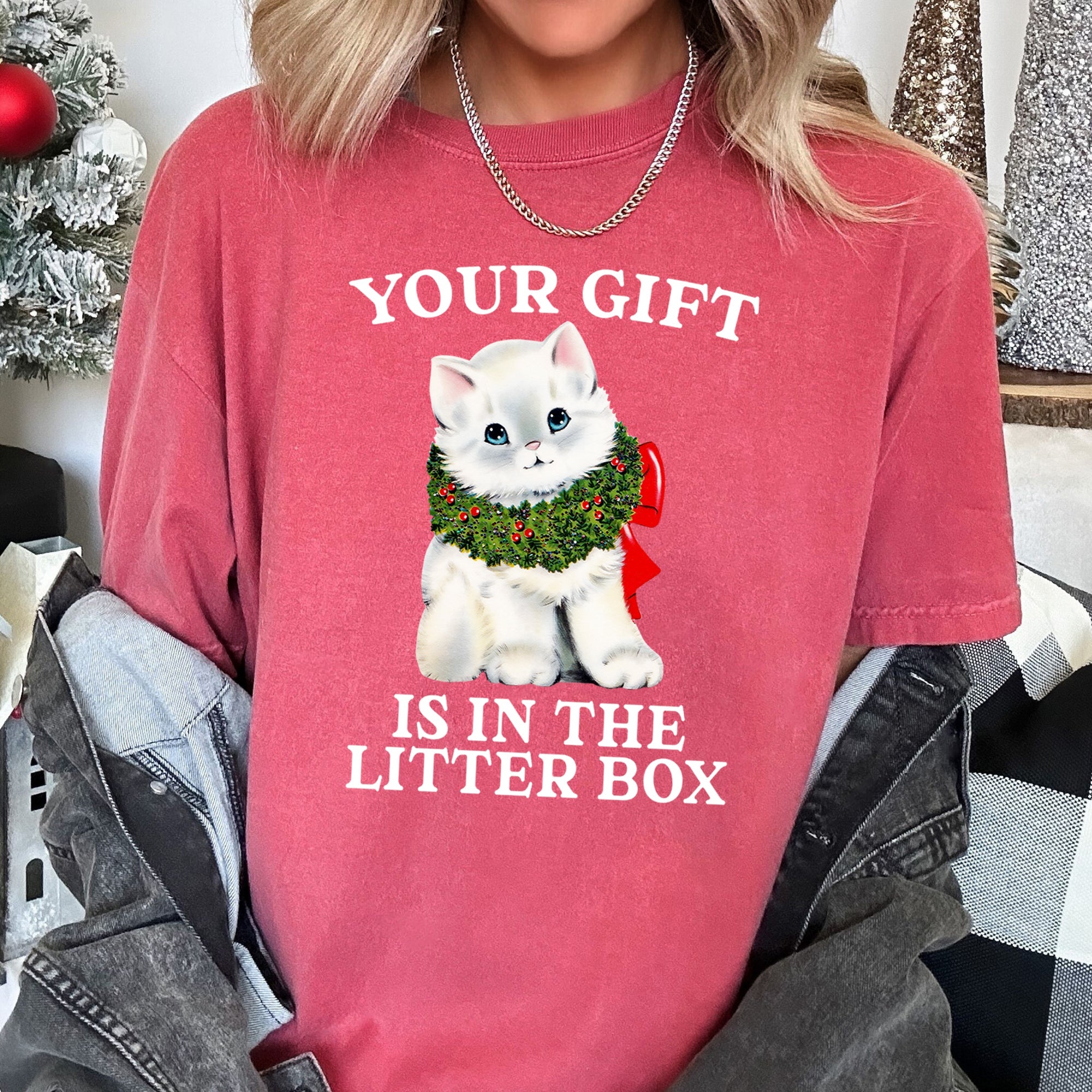 "Your Gift Is In The Litter Box" T-Shirt - Unisex - (13 Color Options) - (S-2XL)