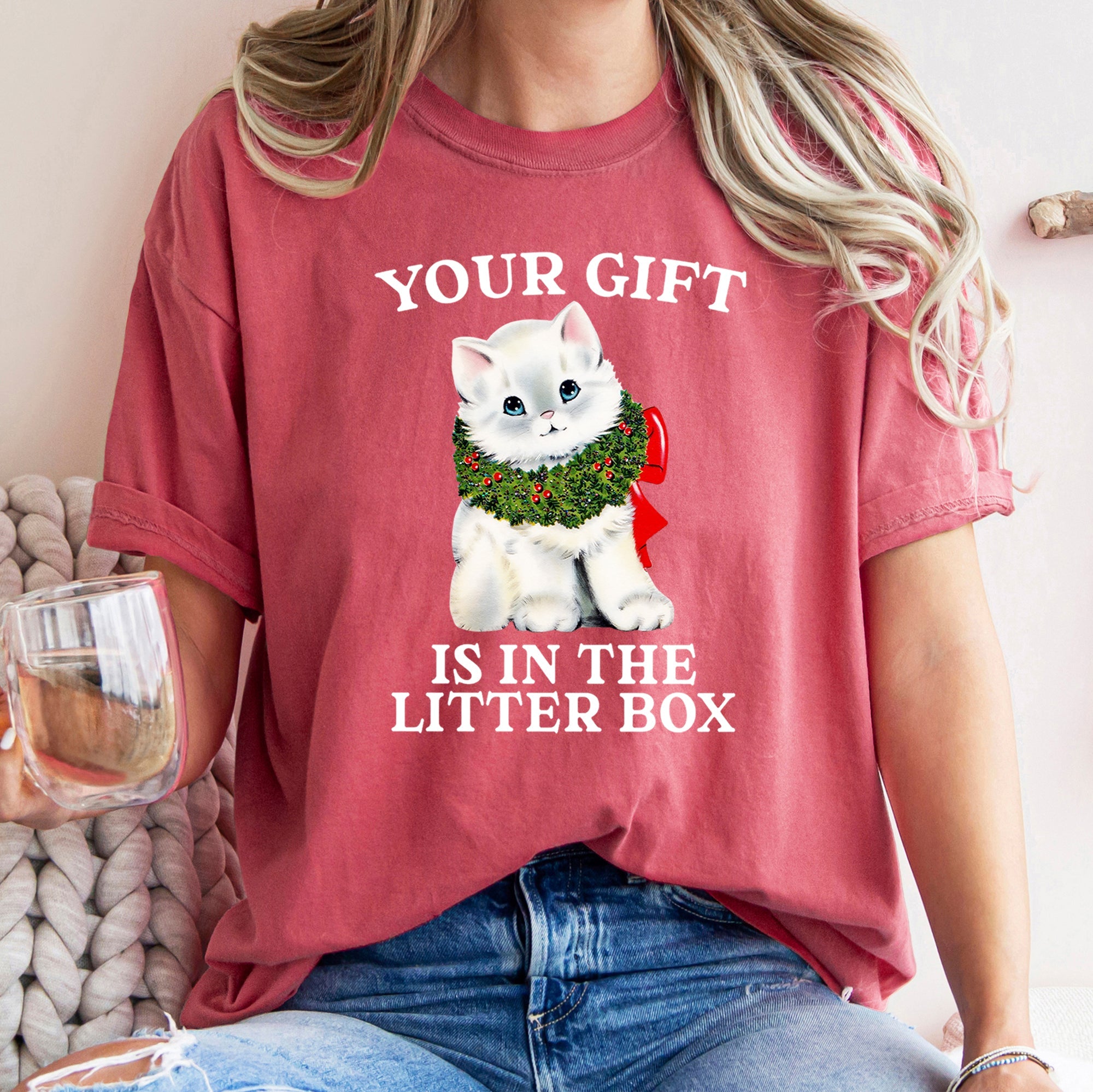 "Your Gift Is In The Litter Box" T-Shirt - Unisex - (13 Color Options) - (S-2XL)
