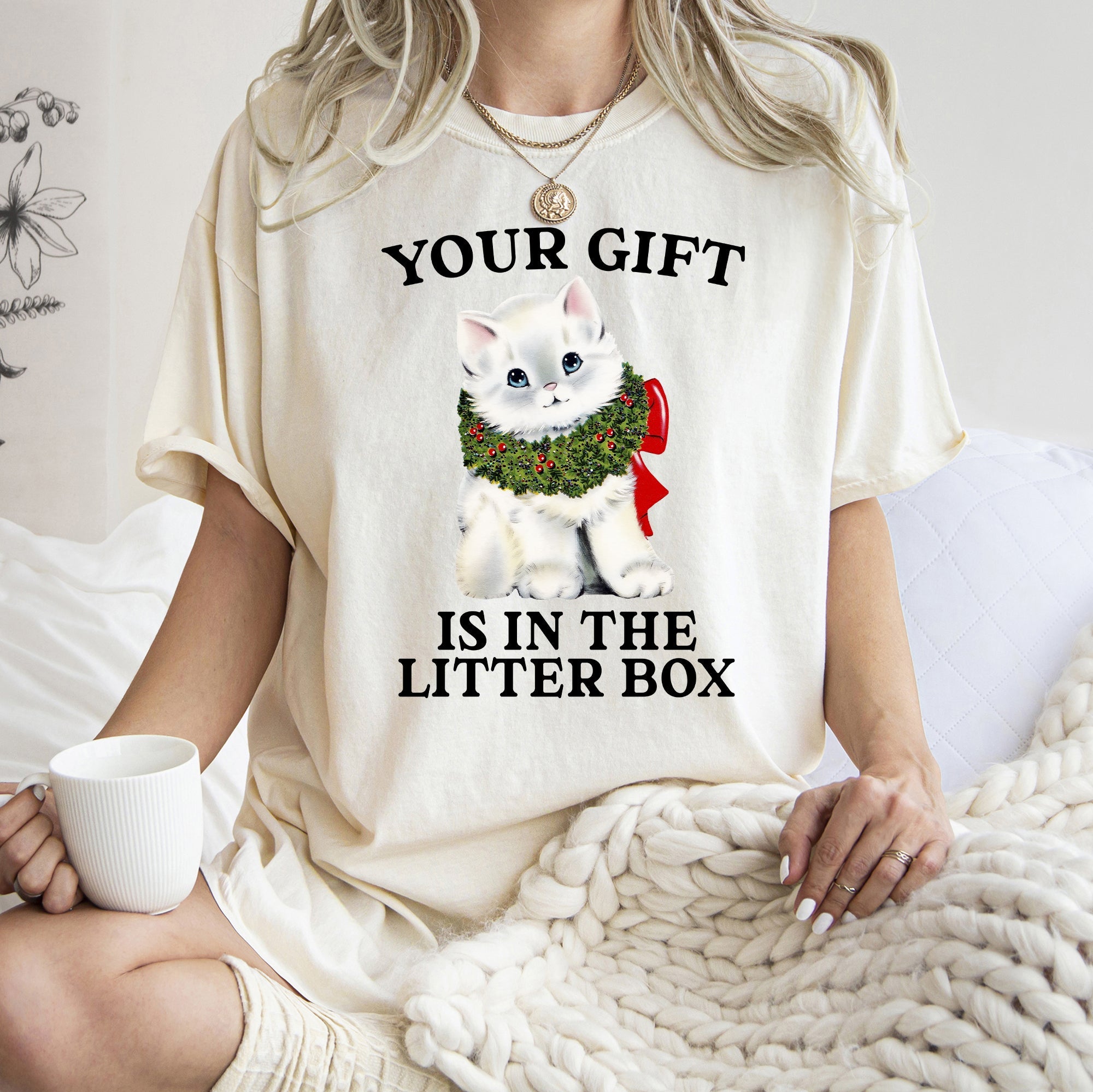 "Your Gift Is In The Litter Box" T-Shirt - Unisex - (13 Color Options) - (S-2XL)
