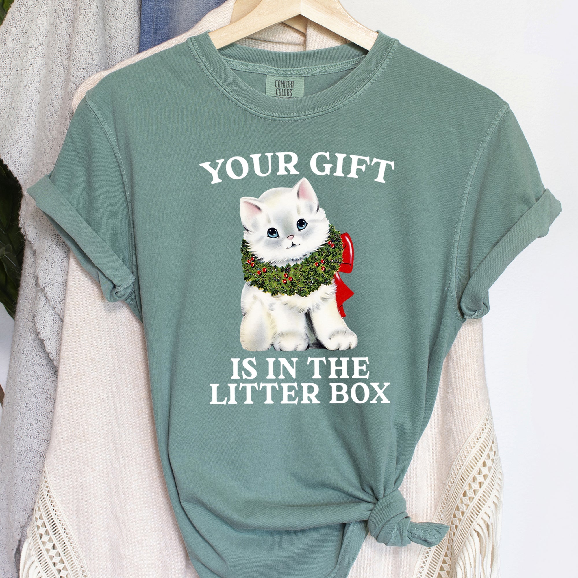 "Your Gift Is In The Litter Box" T-Shirt - Unisex - (13 Color Options) - (S-2XL)