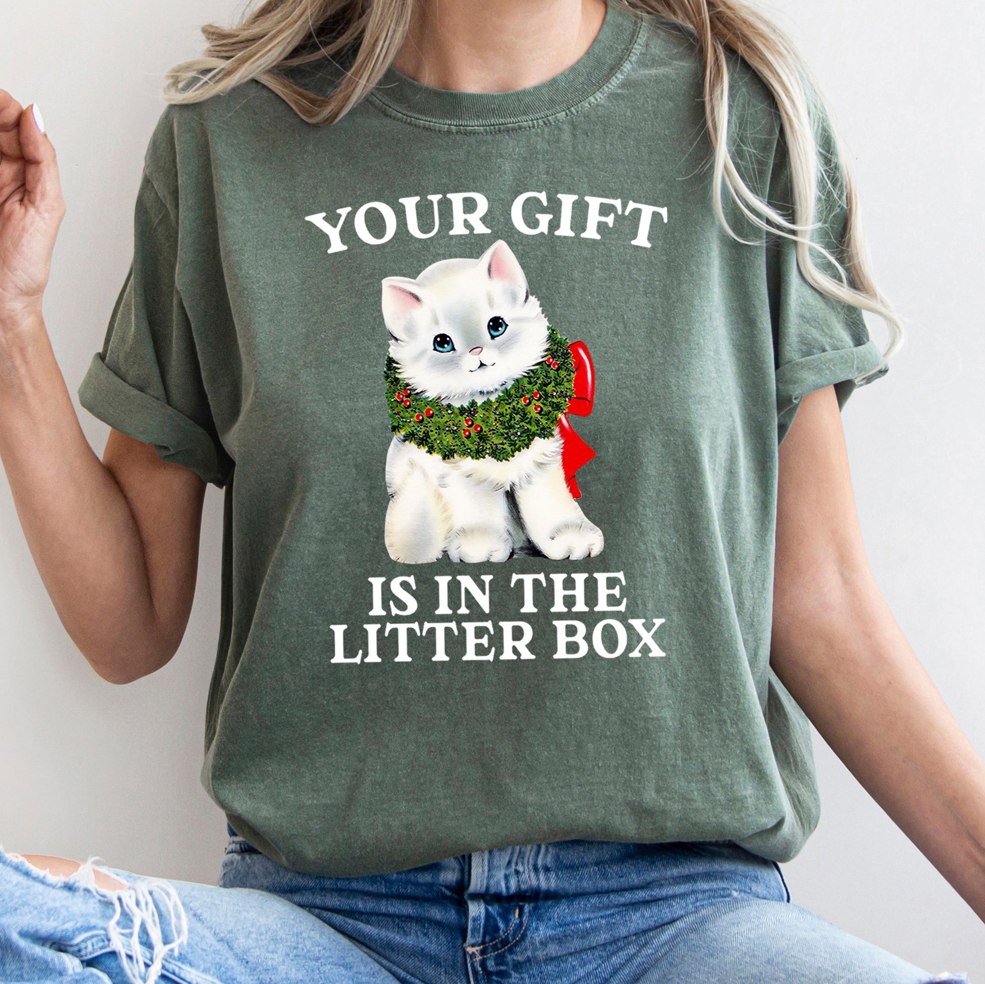 "Your Gift Is In The Litter Box" T-Shirt - Unisex - (13 Color Options) - (S-2XL)