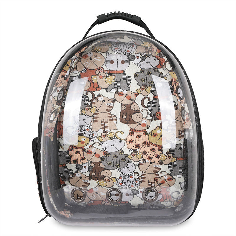 Space Bubble Pet Carrier Backpack - Dog Cat - (8 Color Options) - (3 Styles) - (Breathable) - (Comfortable)