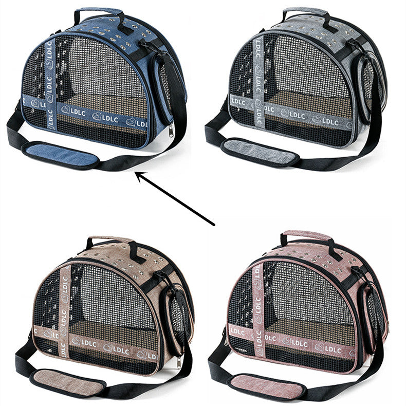 Portable Shoulder Pet Travel Bag - Cat - (4 Color Options) - (M,L)