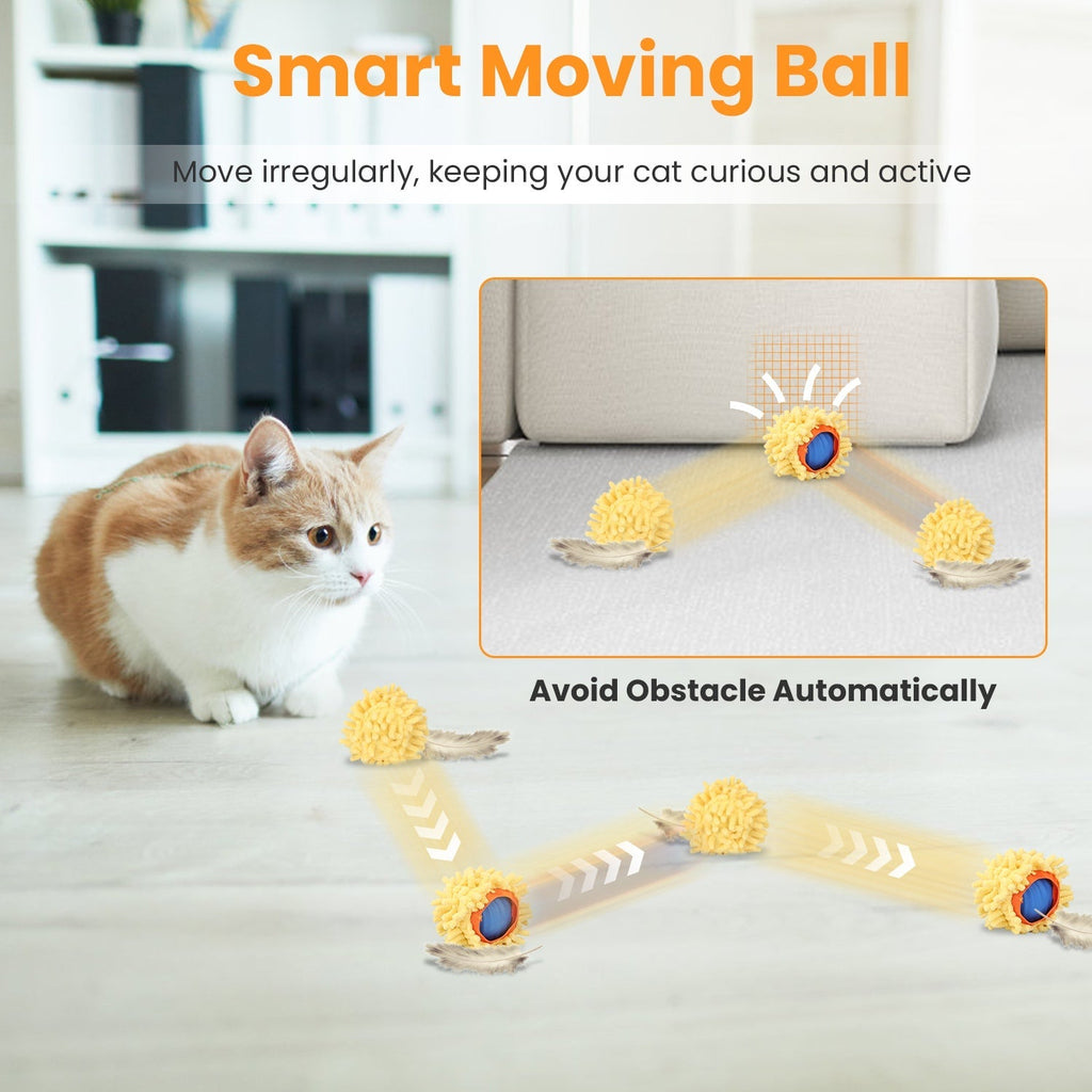 Interactive Fast Rolling Toy Ball - Cat - (Rechargeable Battery) - (While Supplies Last)