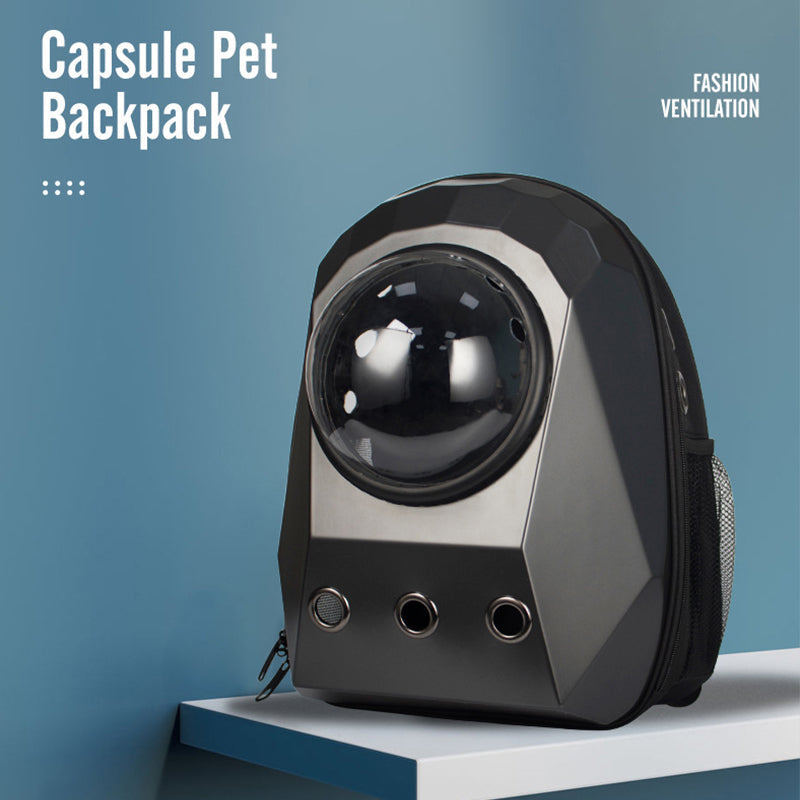Travel Space Capsule Pet Carrier - Cat - (Black) - (up to 14 lbs) - (S) - (While Supplies Last)