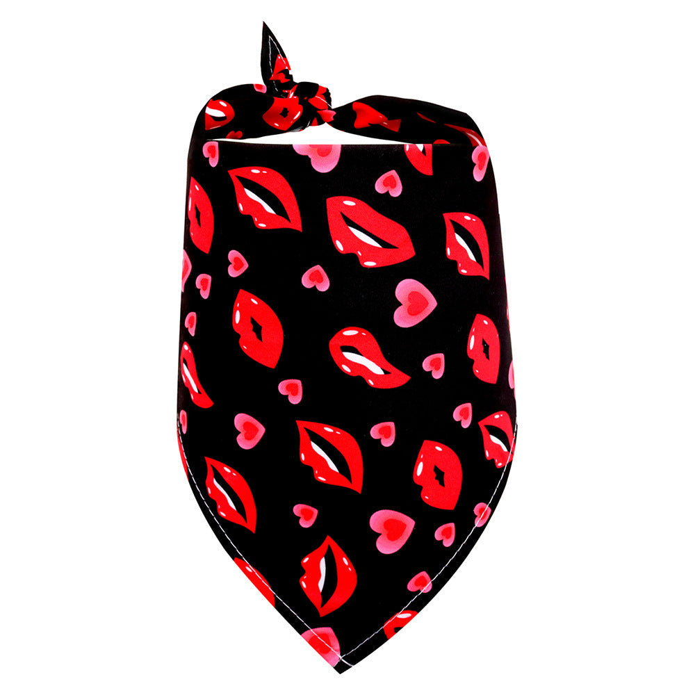 Love Heart Saliva Bandana Neck Scarf - Dog Cat - (6 Prints/Color Options) - (M) -  (While Supplies Last)
