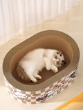 Wear-Resistant Scratch Pad and Lounge Bed with Cartoon Design - Cat - (L, XL) - (While Supplies Last)