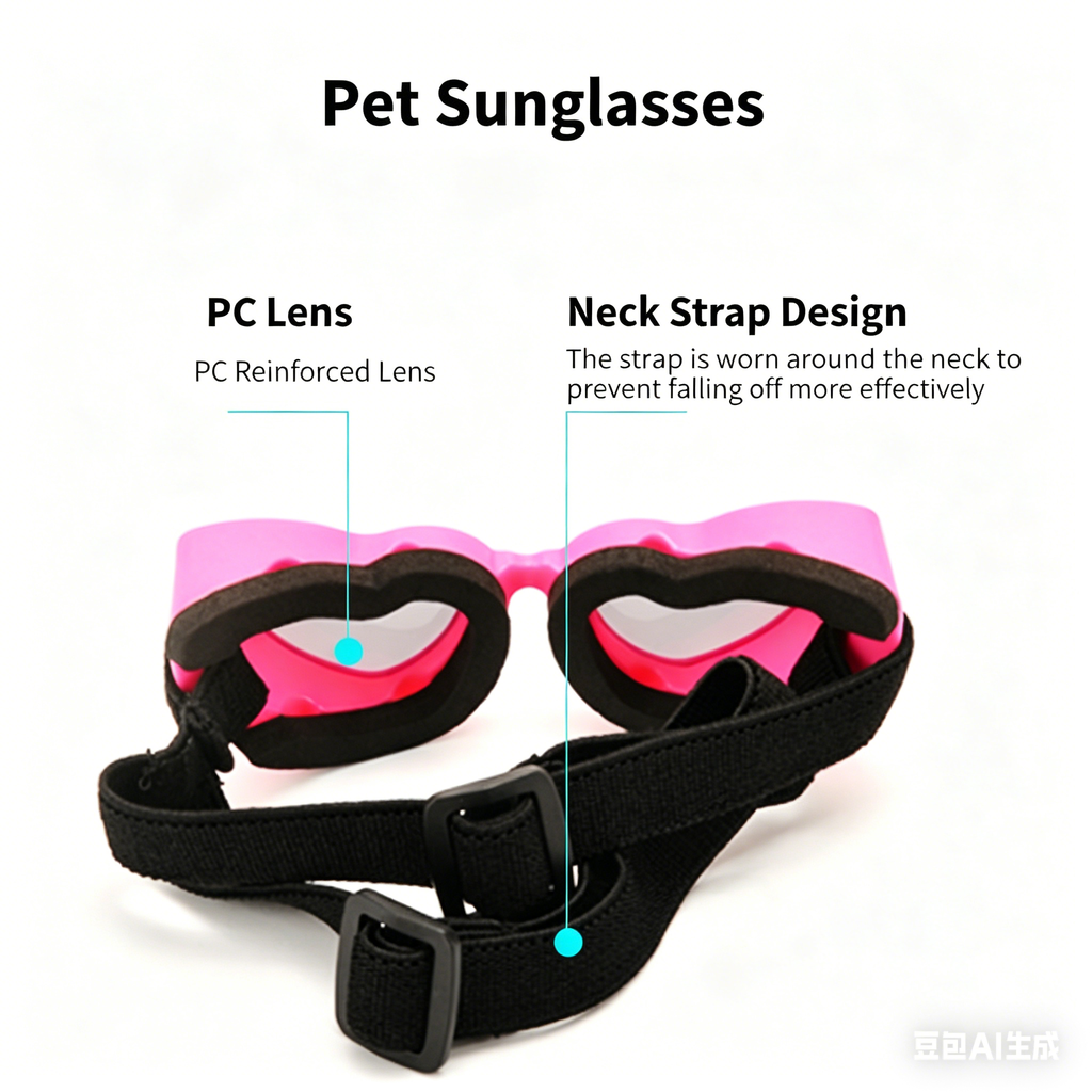 Adjustable Heart Shaped Sunglasses with UV Protection - (3 Color Options) - Small Dog Cat - (While Supplies Last)