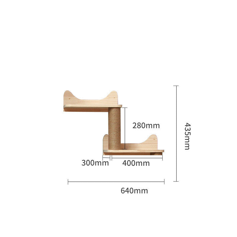 Cat Climbing Wall Ladder, Platforms, and Columns - (17 Options) - (Wood)