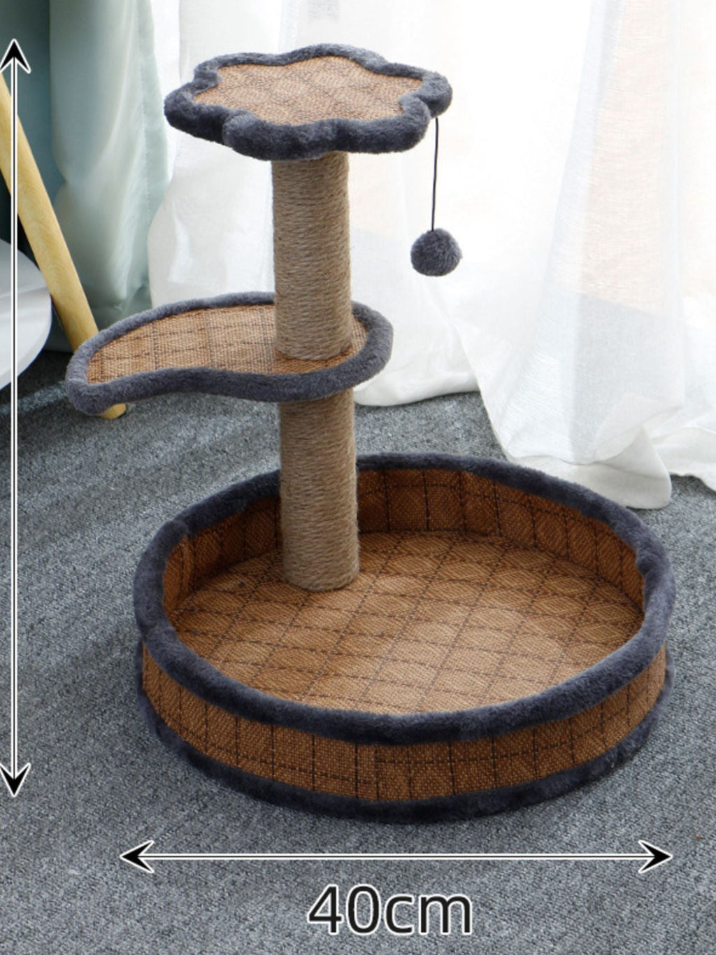 Scratching Post with Bed and Toy - Cat - (12 Color/Styles) - (One-Size) - (While Supplies Last)