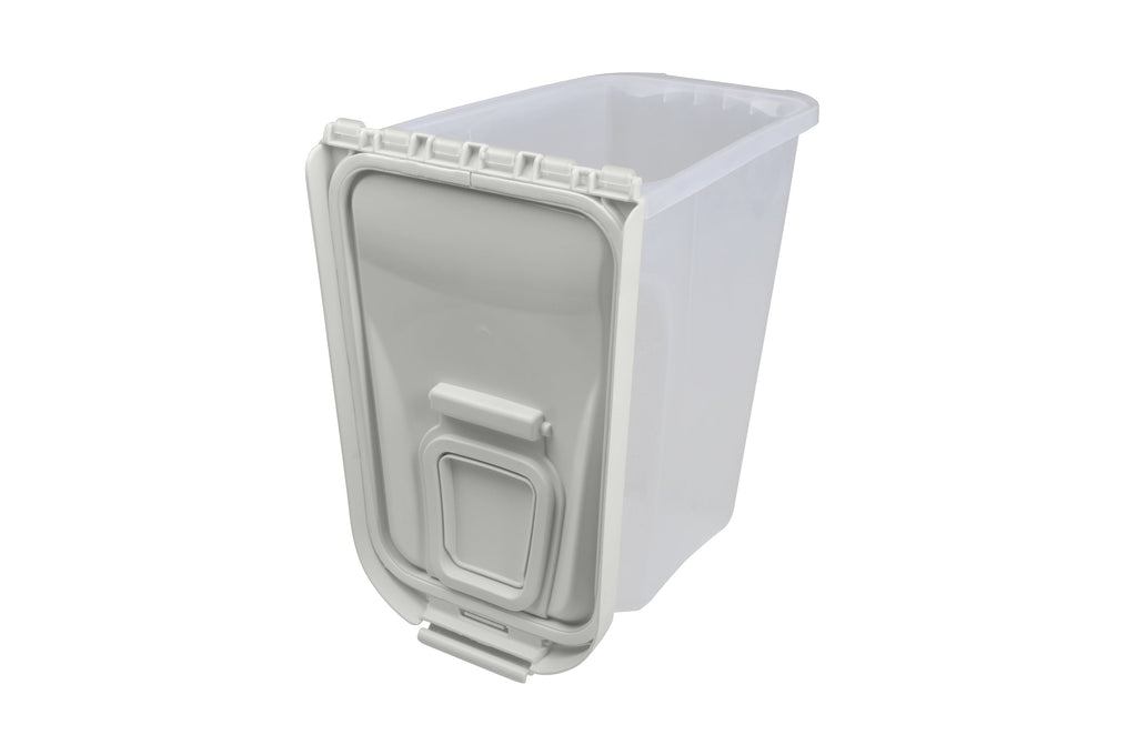 Storage Bin and Food Dispenser - Dog Cat- (4lb) - (White) - (While Supplies Last)