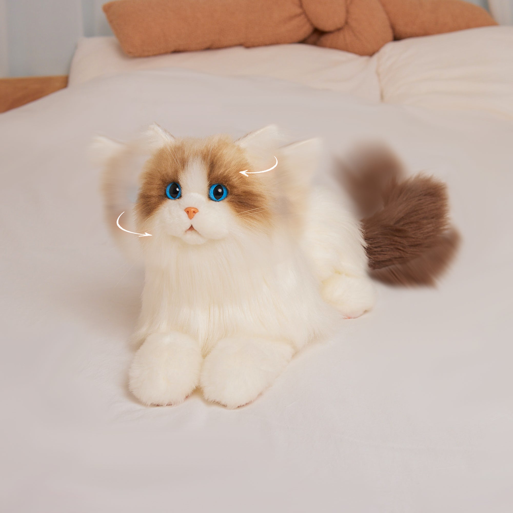 Realistic Robot Cat Companion for Sensory Comfort - Child, Adult - (White)