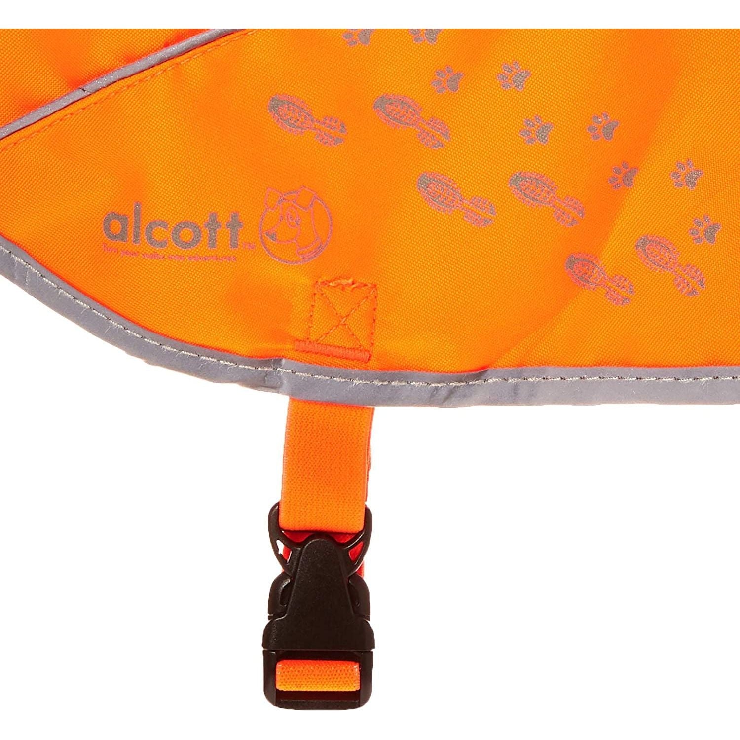 Visibility Vest with Reflective Trim - Dog - (Adjustable) - (Lightweight) - (Neon Orange) - ( S-L) -  (Alcott)