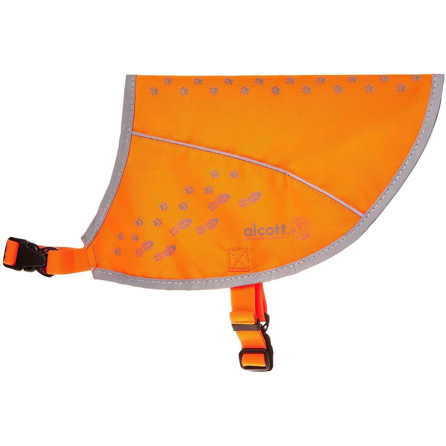 Visibility Vest with Reflective Trim - Dog - (Adjustable) - (Lightweight) - (Neon Orange) - ( S-L) -  (Alcott)