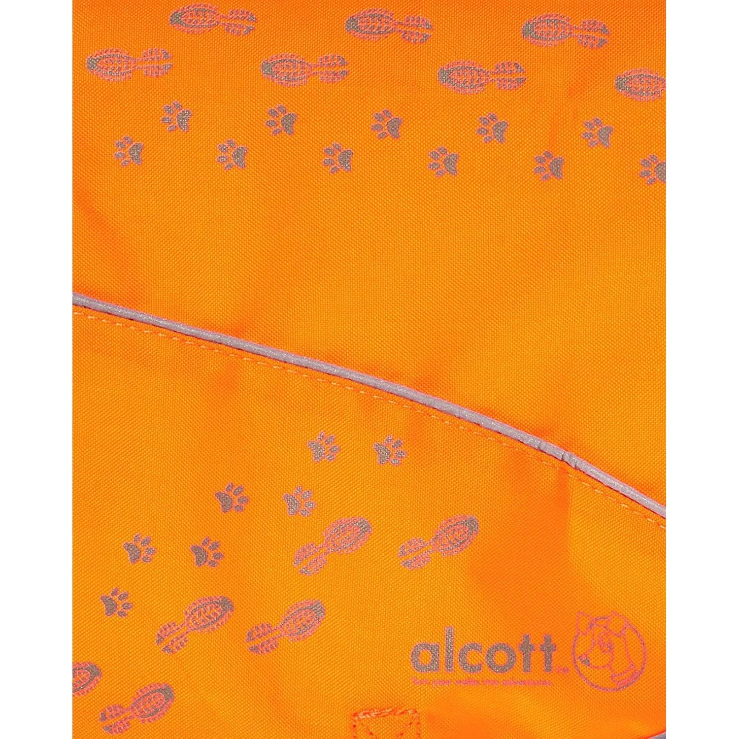 Visibility Vest with Reflective Trim - Dog - (Adjustable) - (Lightweight) - (Neon Orange) - ( S-L) -  (Alcott)