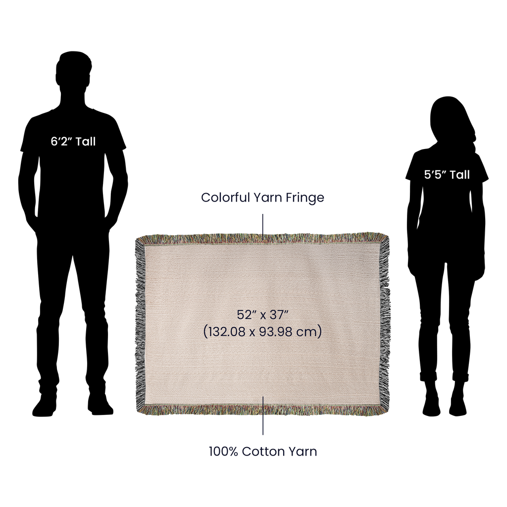 Checked Feline Throw Blanket with Gold & Black Cat Outline - Cat - (3 Sizes) - (S,M,L)
