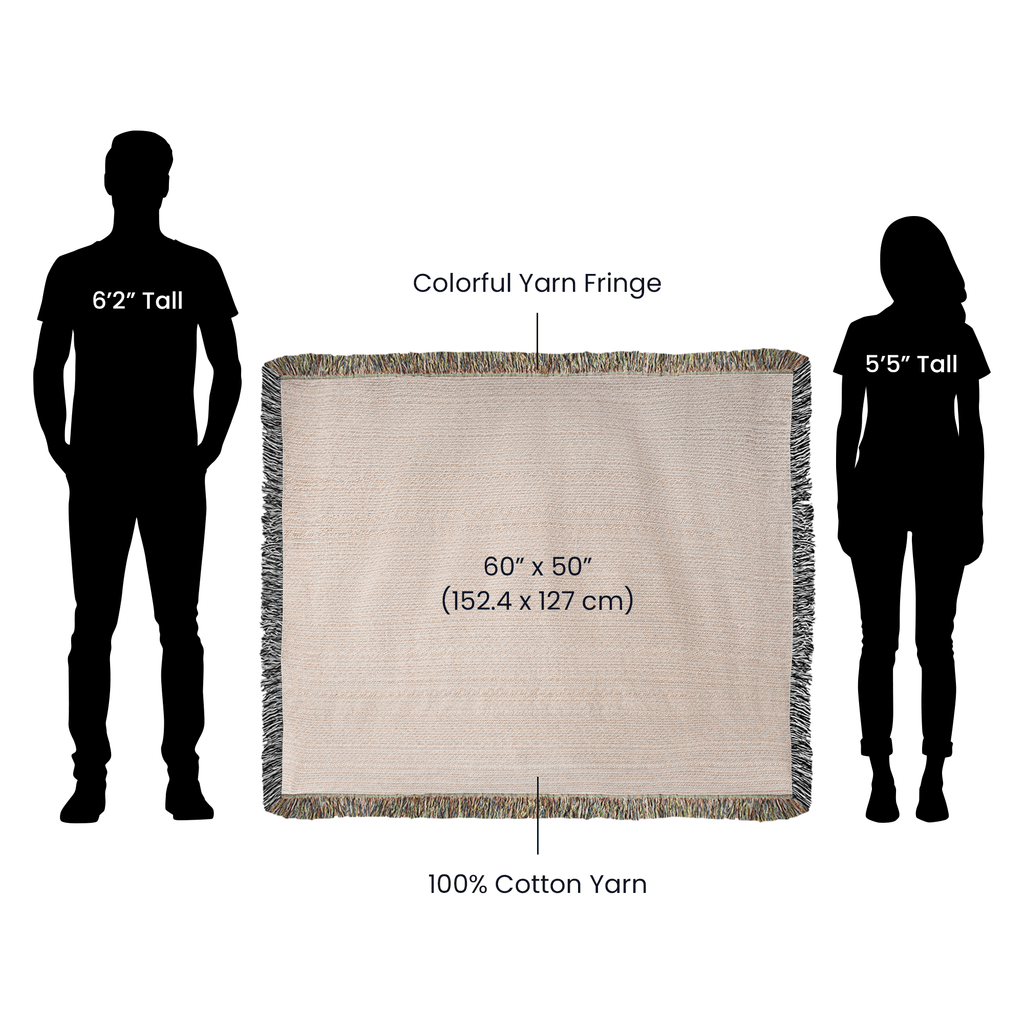Checked Feline Throw Blanket with Gold & Black Cat Outline - Cat - (3 Sizes) - (S,M,L)