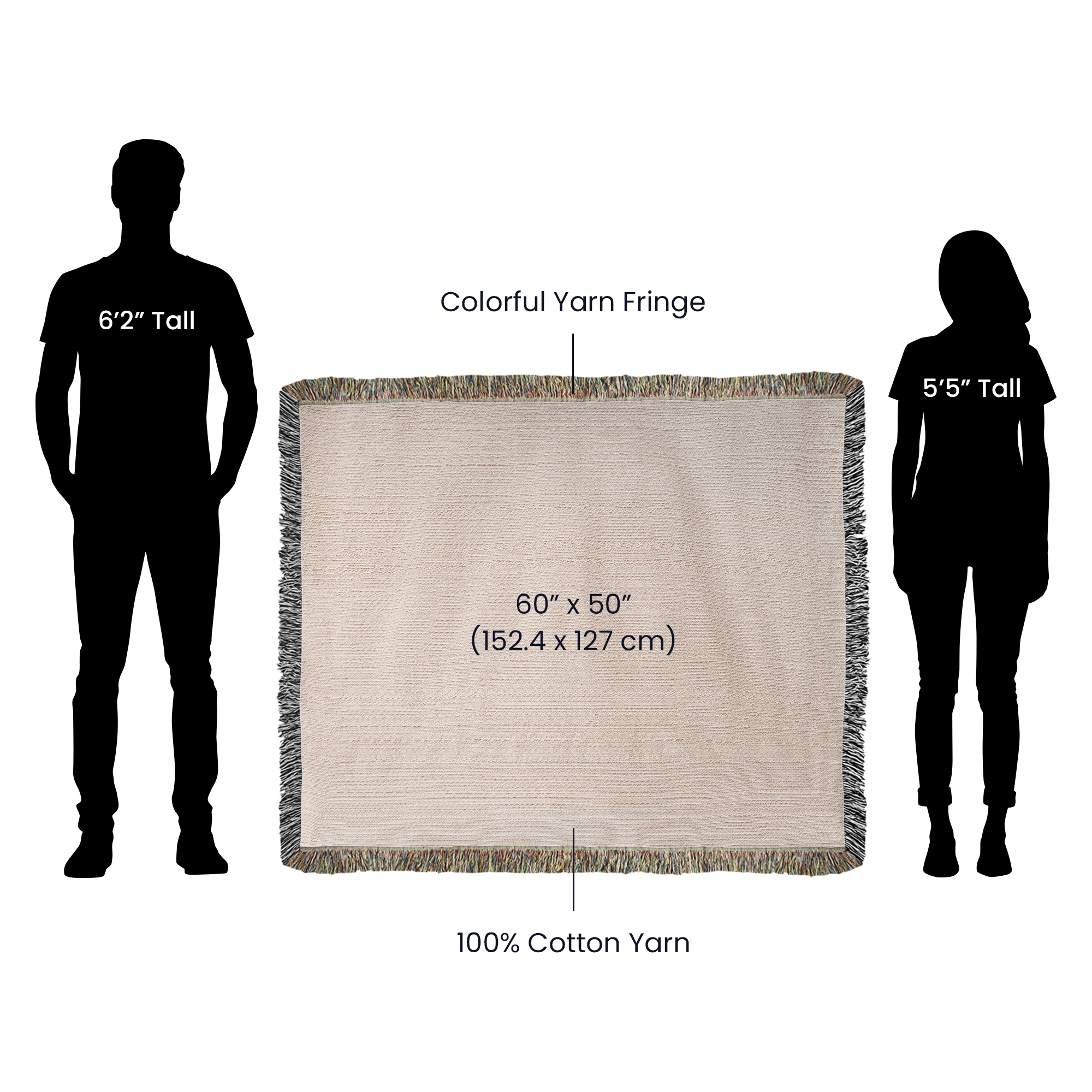 Checked Feline Throw Blanket with Gold & Black Cat Outline - Cat - (3 Sizes) - (S,M,L)