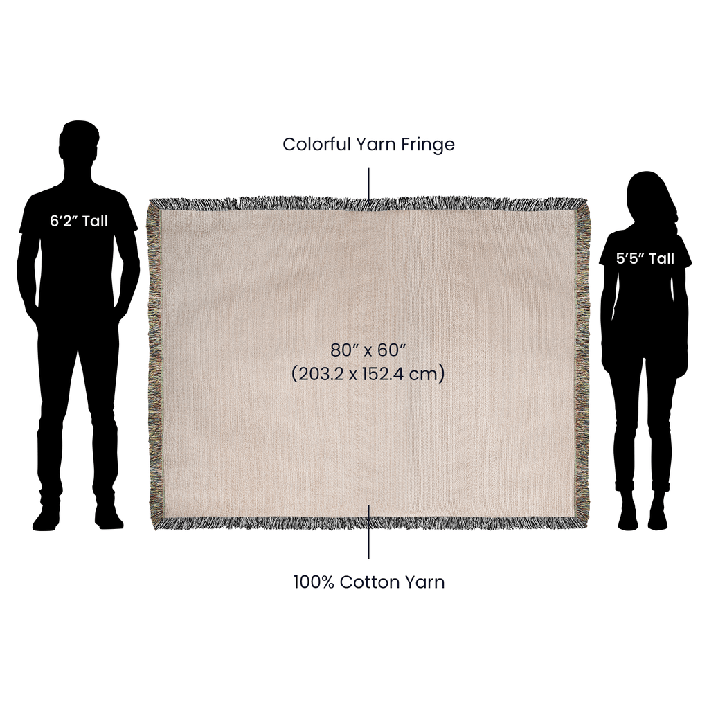 Checked Feline Throw Blanket with Gold & Black Cat Outline - Cat - (3 Sizes) - (S,M,L)