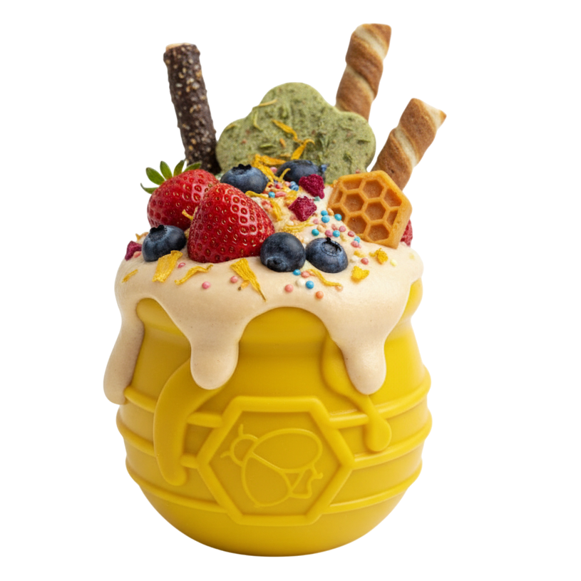 Honey Pot eCup Treat Dispenser Toy - Dog - (L-XL) - (5 Color Options)