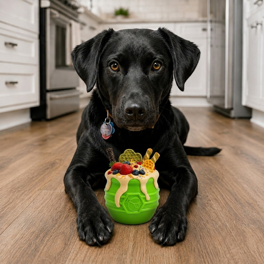 Honey Pot eCup Treat Dispenser Toy - Dog - (L-XL) - (5 Color Options)