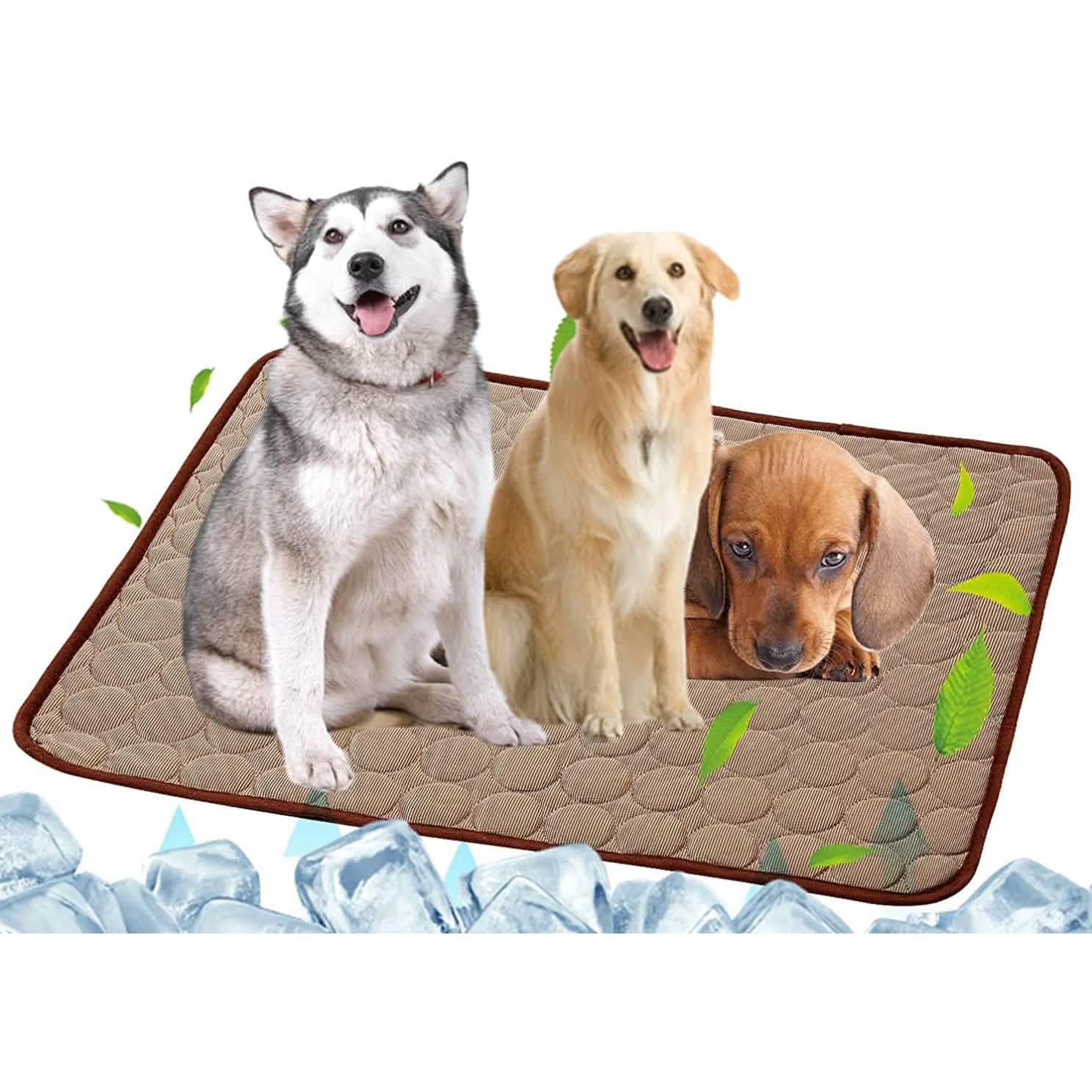 Automatic Cooling Sleeping Blanket or Pet Mat - Dog  Cat  - (4 Color Options) - (2 Sizes0 - (Washable) - (M-XXL)