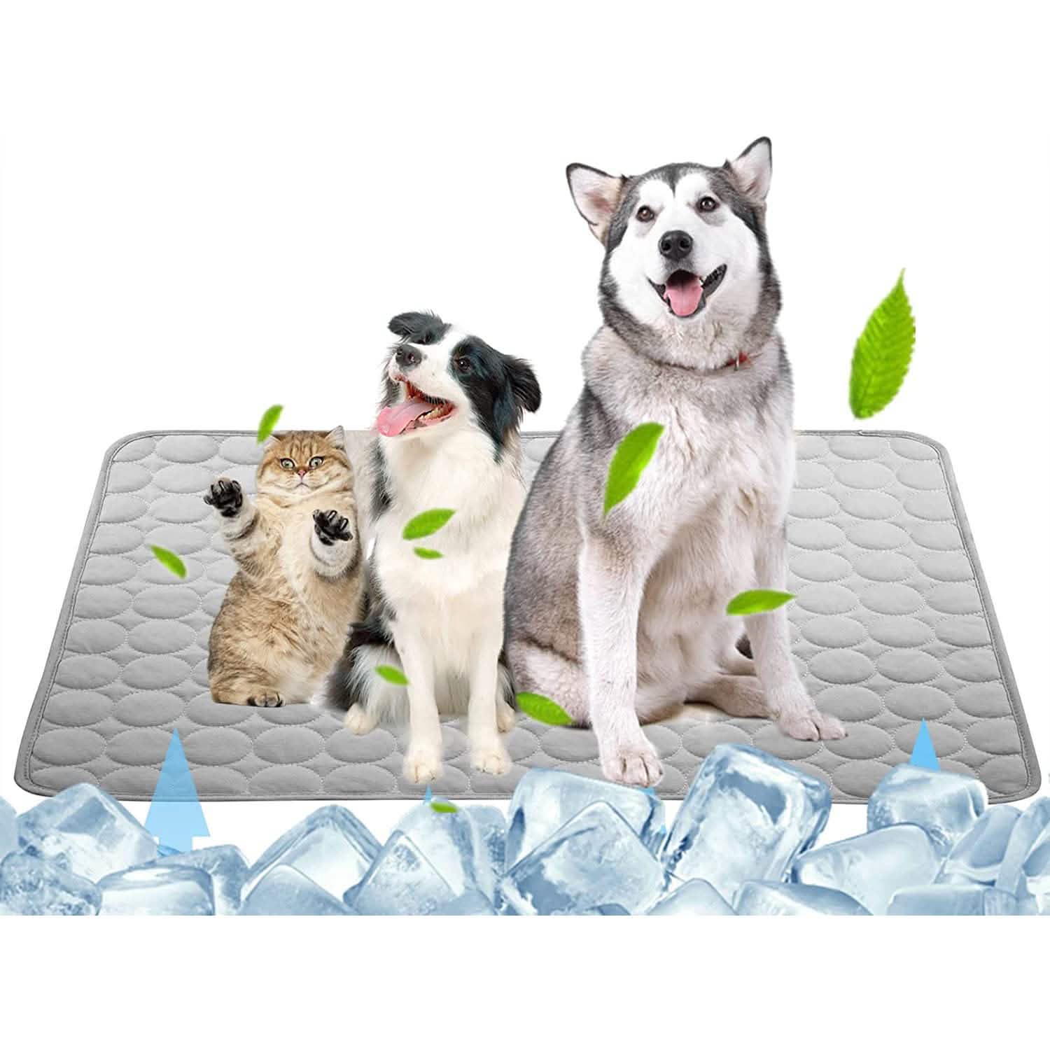 Automatic Cooling Sleeping Blanket or Pet Mat - Dog  Cat  - (4 Color Options) - (2 Sizes0 - (Washable) - (M-XXL)