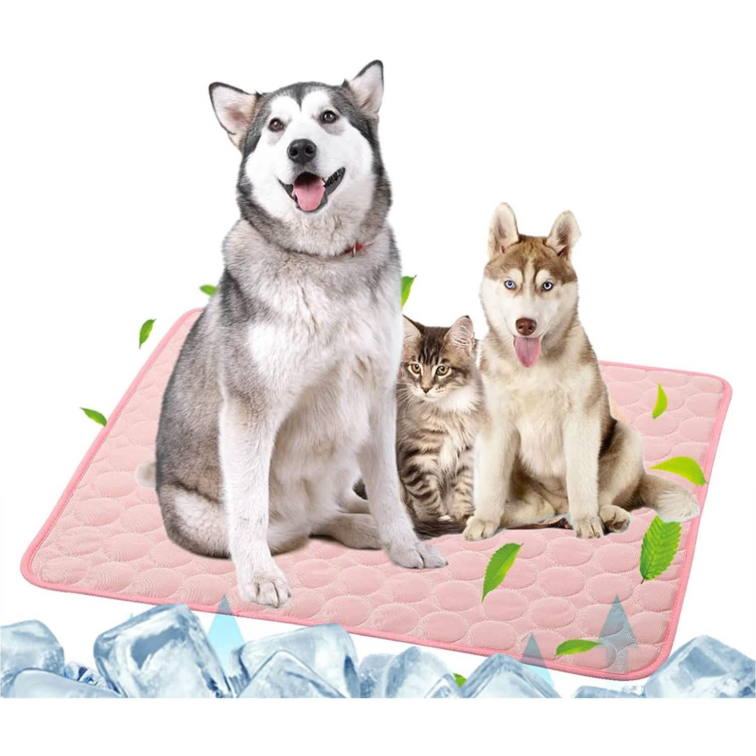 Automatic Cooling Sleeping Blanket or Pet Mat - Dog  Cat  - (4 Color Options) - (2 Sizes0 - (Washable) - (M-XXL)