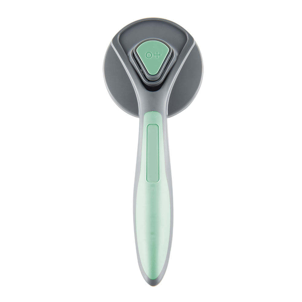 Grooming Brush - Dog Cat - (Self-Cleaning Slicker) - (3 Color Options) - (Removes Loose and Tangled Hair) -