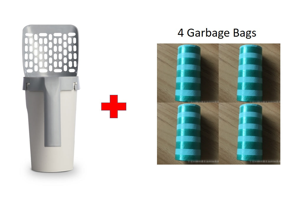 Litter Shovel and Bags - Cat -  (1-15 Bag Option)