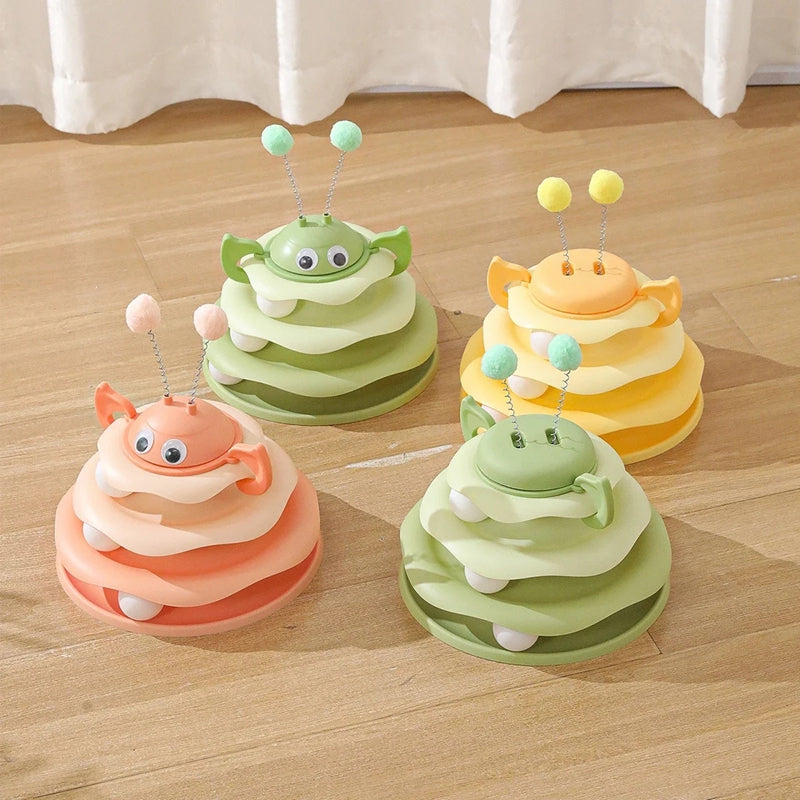 Little Bee Turntable , Automatic Cat Teaser Toy - Cat - (3 Color Options) -