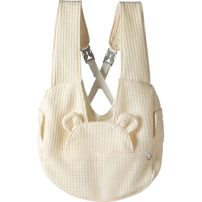Minimalist Pet Travel Backpack - Dog Cat - (Convenient) - (Attractive) - (White, Grey)