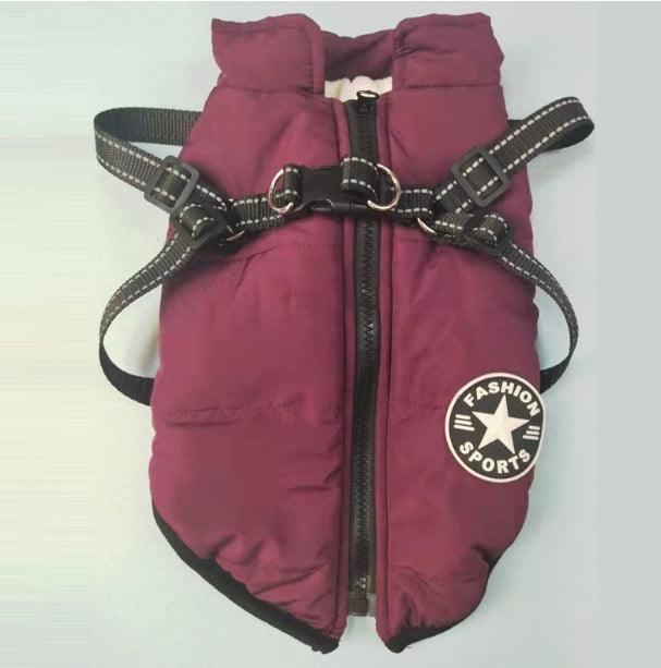 Autumn Solid Colored Winter Jacket - Dog - (S-4XL, incl: 2XL Plus) - (5 Color Options)